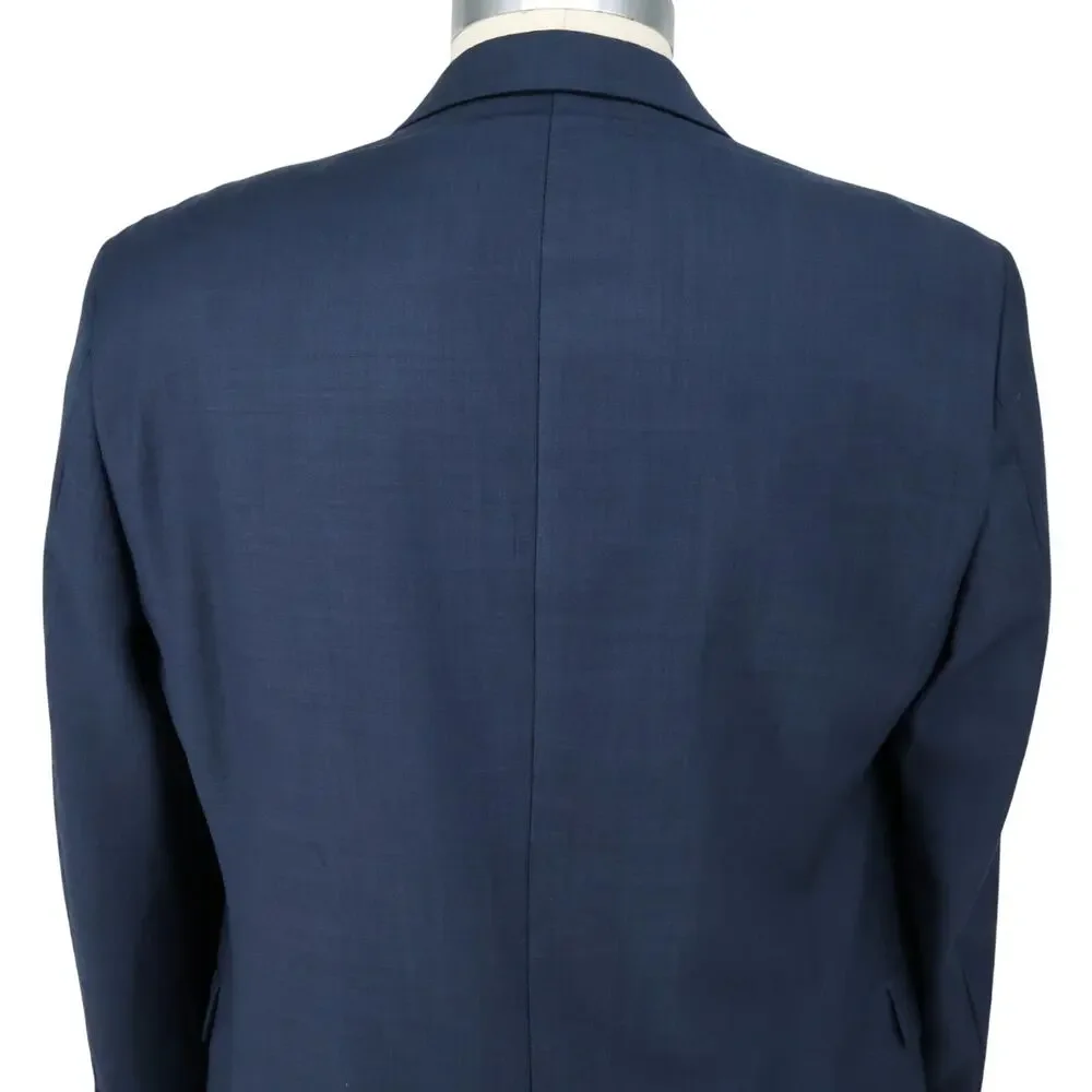 Tommy Hilfiger Sport Coat Mens 44R Blue Wool Jacket Lined Blazer Preppy Career